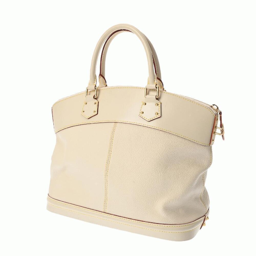 Louis Vuitton Handbag Lockit Leather Suhali White